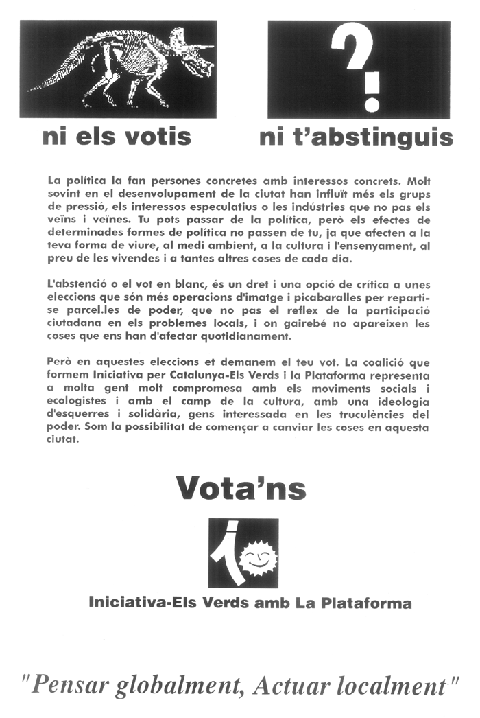 ni els votis ni t'abstinguis