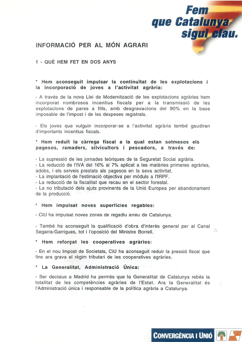 Informació per al món agrari
