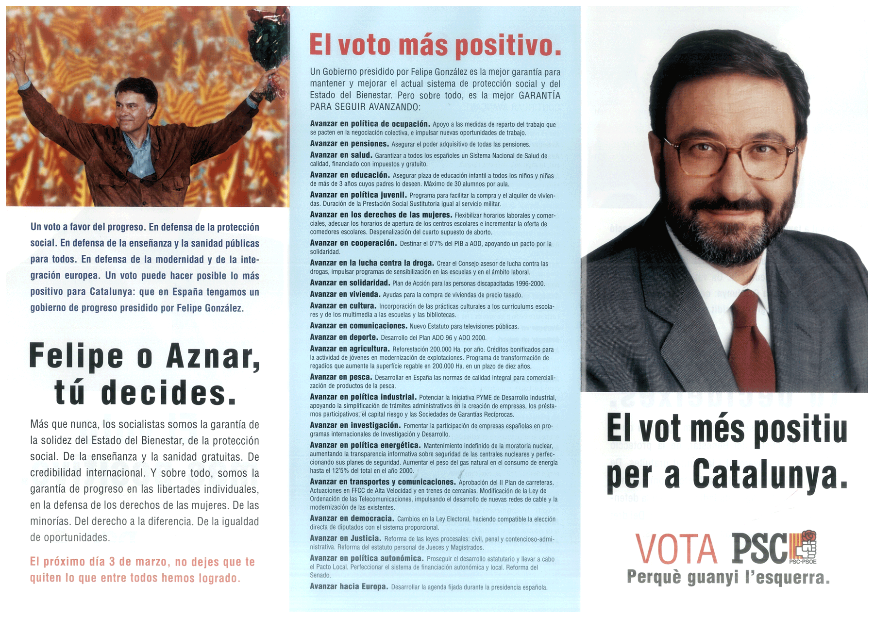 El vot més positiu per a Catalunya = el voto más positivo