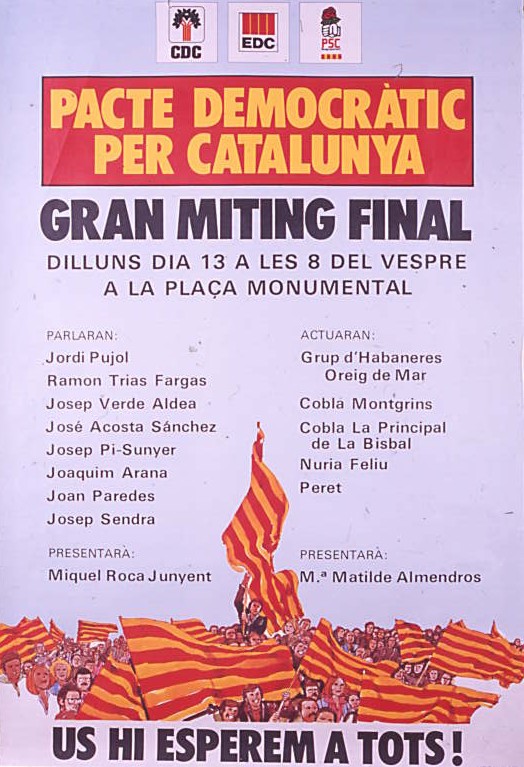 Gran miting final : Dilluns dia 13 a les 8 del vespre a la plaça Monumental