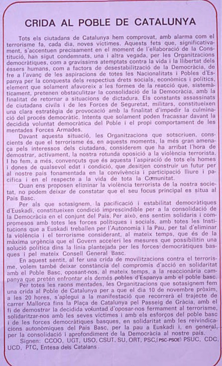 Crida al poble de Catalunya