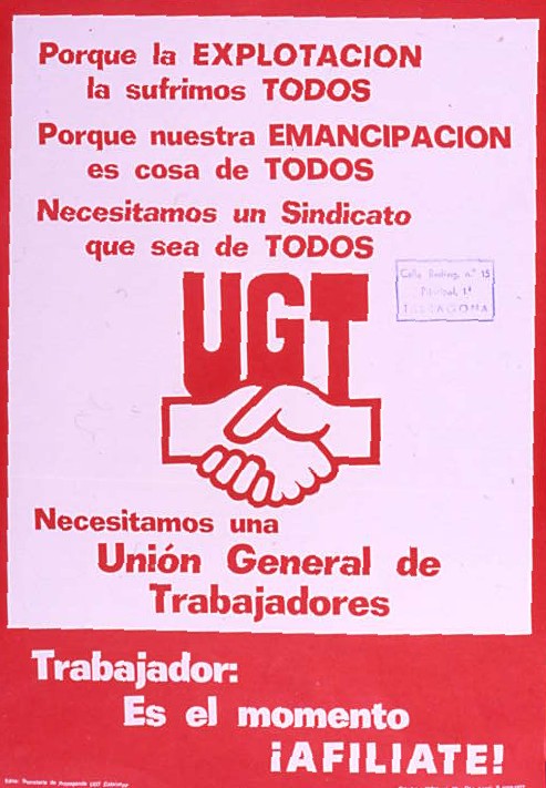 Porque la explotación la sufrimos todos... [...] Trabajador: Es el momento : ¡Afiliate!