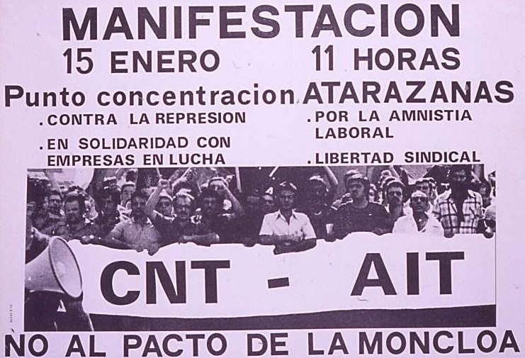 Manifestación 15 enero 11 horas... [...] No al Pacto de la Moncloa