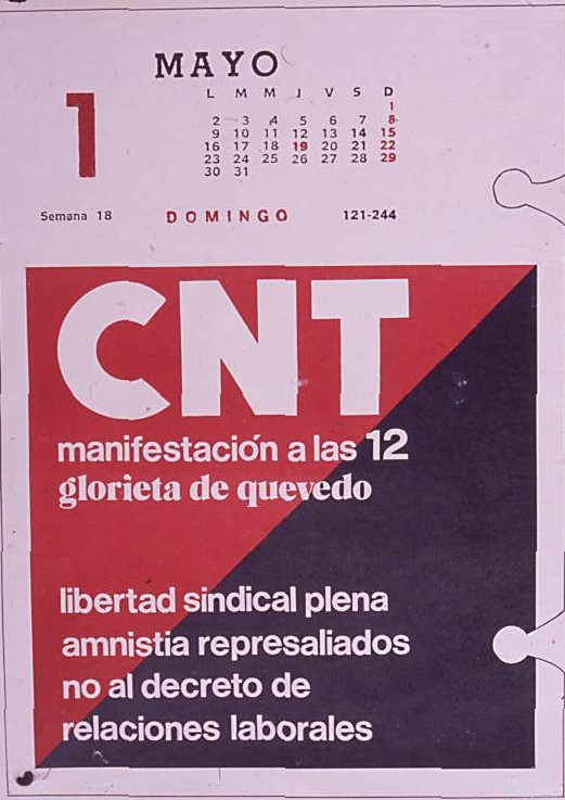 1 Mayo : Manifestación a las 12 glorieta de Quevedo
