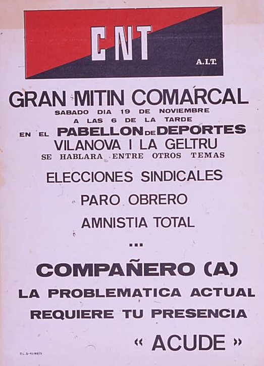 Gran mitin comarcal... [...] : Compañero (A) : La problematica actual requiere tu presencia "Acude"