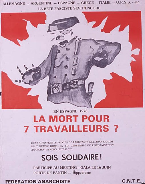 En Espagne 1978 : La mort pour 7 travailleurs? : Sois solidaire!
