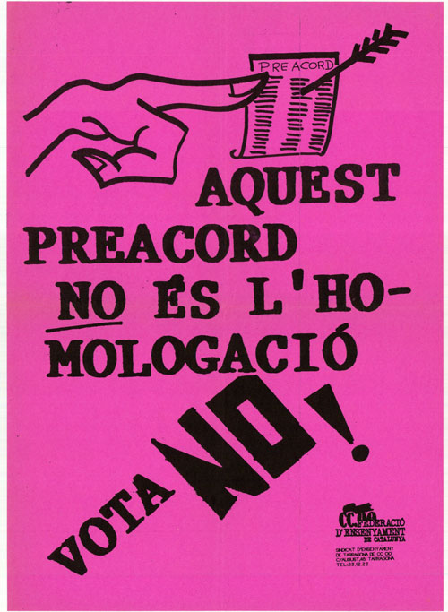 Aquest preacord no és l'homologació vota no!