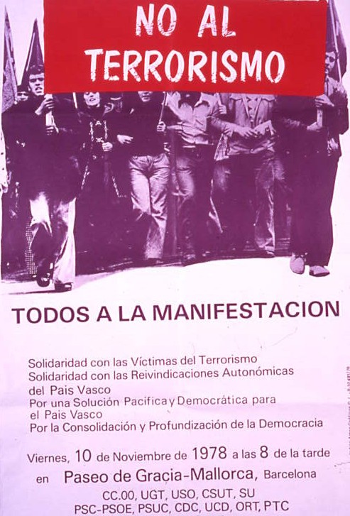 No al terrorismo : Todos a la manifestación