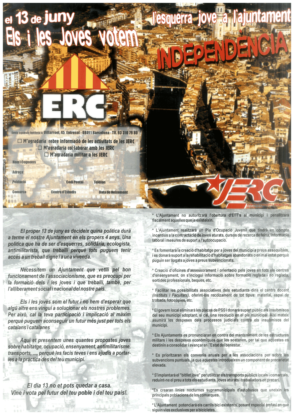 l'esquerra jove a l'ajuntament : independència