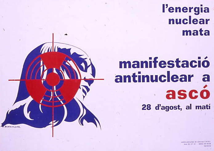 L'energia nuclear mata : Manifestació antinuclear a Ascó 28 d'agost, al matí