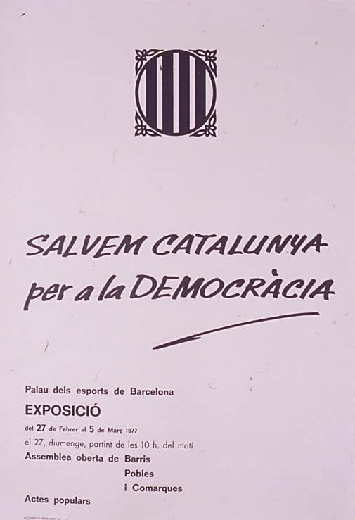 Salvem Catalunya per a la democràcia : Palau d'esports de Barcelona exposició