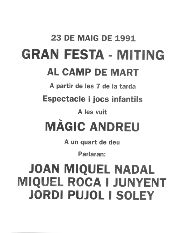 23 de maig de 1991 gran festa - miting al Camp  de Mart... [...]