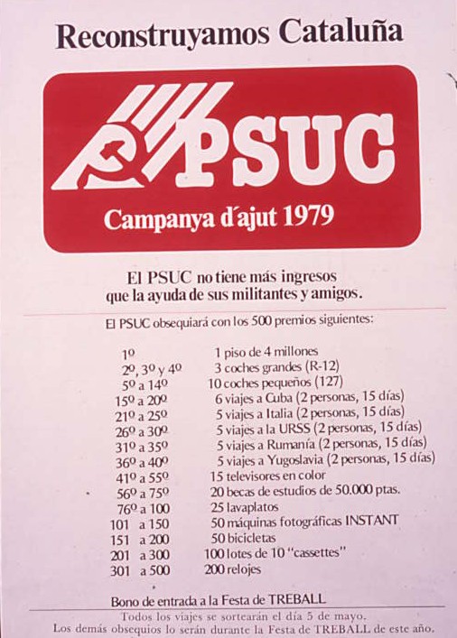 Reconstruyamos Cataluña : Campanya d'ajut 1979