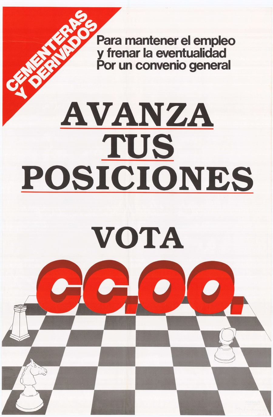 Cementeras y derivados para mantener el empleo y frenar la eventualidad Por un convenio general :Avanza tus posiciones : vota CC.OO.