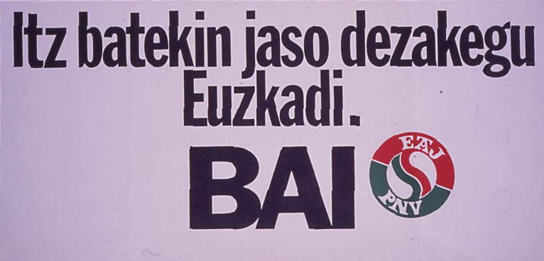 Itz batekin jaso dezakegu Euzkadi. Bai