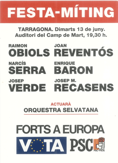 Festa-míting Tarragona. Dimarts 13 de juny... [...]