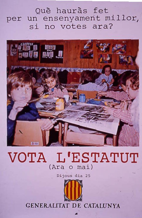 Què hauràs fet per un ensenyament millor : si no votes ara?