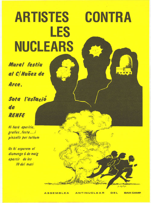 Artistes contra les nuclears mural festiu al C/ Núñez de Arce
