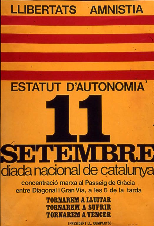 11 Setembre : Diada nacional de Catalunya : Concentració marxa al Passeig de Gràcia
