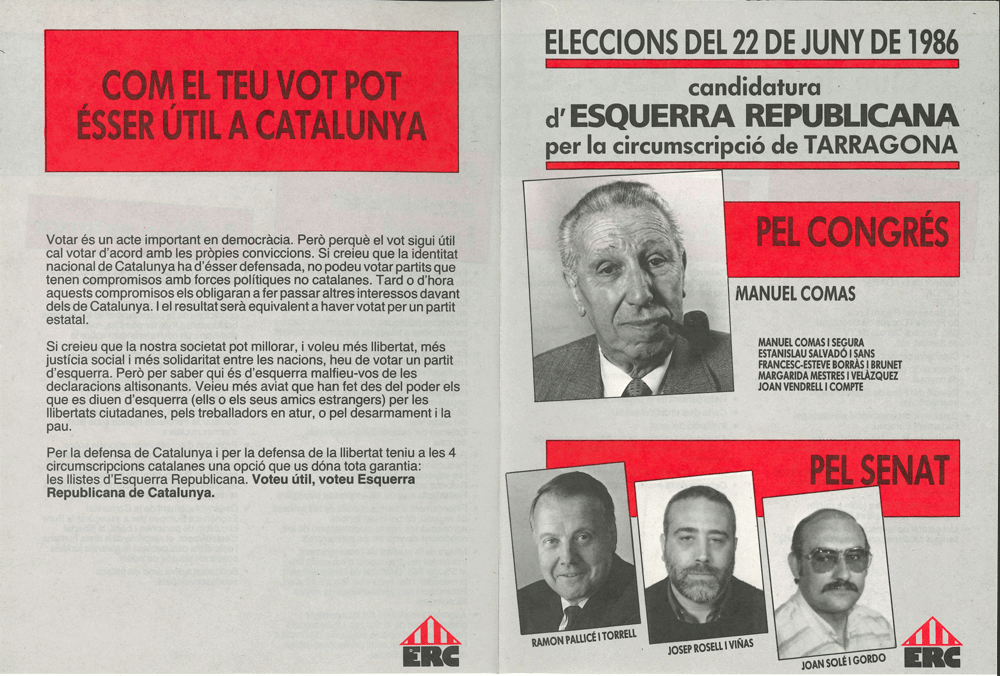 Candidatura d'Esquerra Republicana per la circumscripció de Tarragona pel Congrés pel Senat