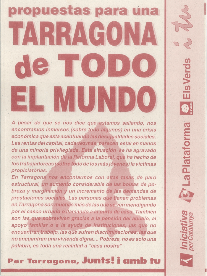 Propuesta para una Tarragona de todo el mundo