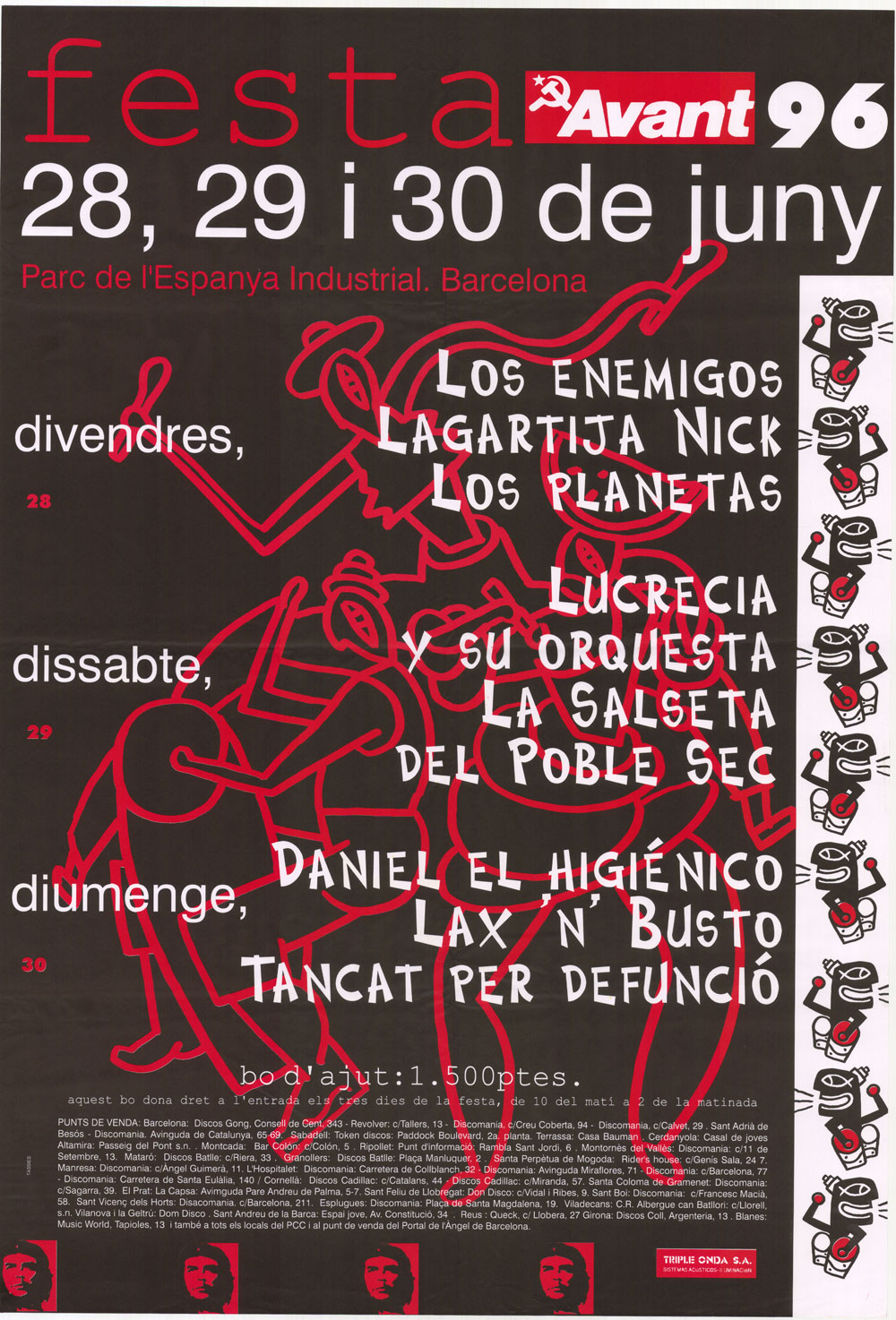 Festa Avant 96 : 28, 29 i 30 de juny : Parc de l'Espanya Industrial Barcelona... [...]