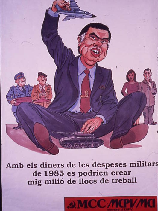 Amb els diners de les despeses militars de 1985 es podríen crear mig milió de llocs de treball