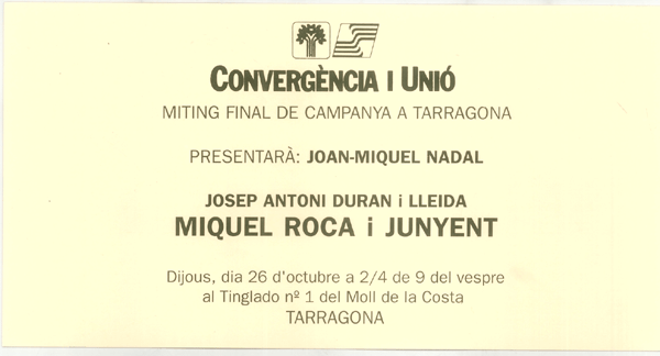 Miting final de campanya a Tarragona