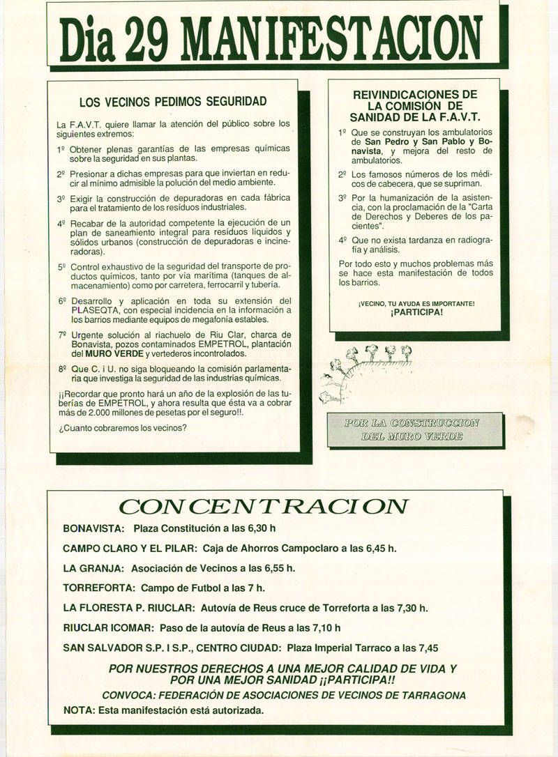 Dia 29 manifestación : los vecinos pedimos seguidad [...]