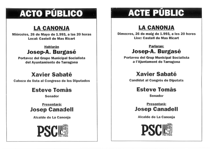 Acto público = acte públic : La Canonja