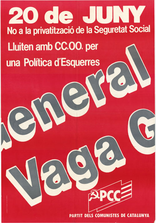20 de juny : No a la privatització de la Seguretat Social [...] Vaga General