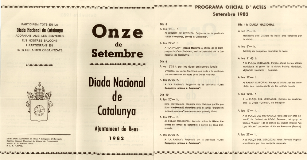 Onze de setembre : diada nacional de Catalunya