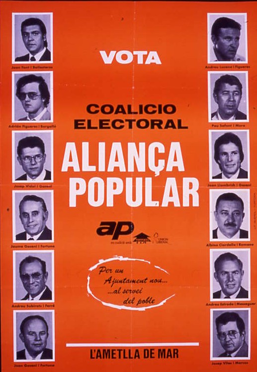 Per un Ajuntament nou... : Al servei del poble : L'Ametlla de Mar
Vota Coalició electoral Aliança Popular