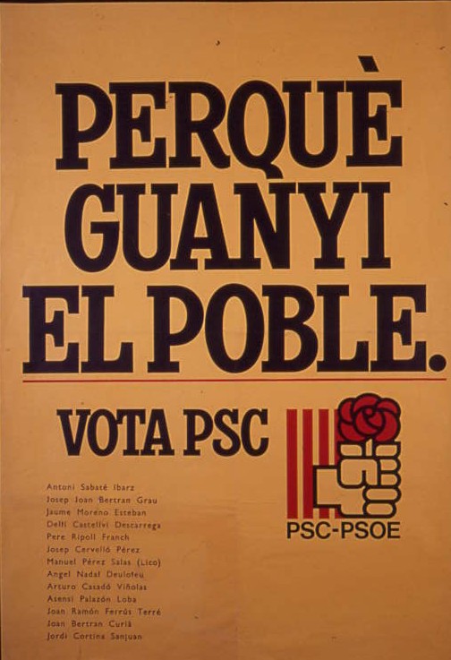 Perquè guanyi el poble : Vota PSC