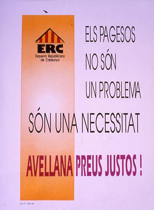 Els pagesos no són un problema són una necessitat. Avellana preus justos!