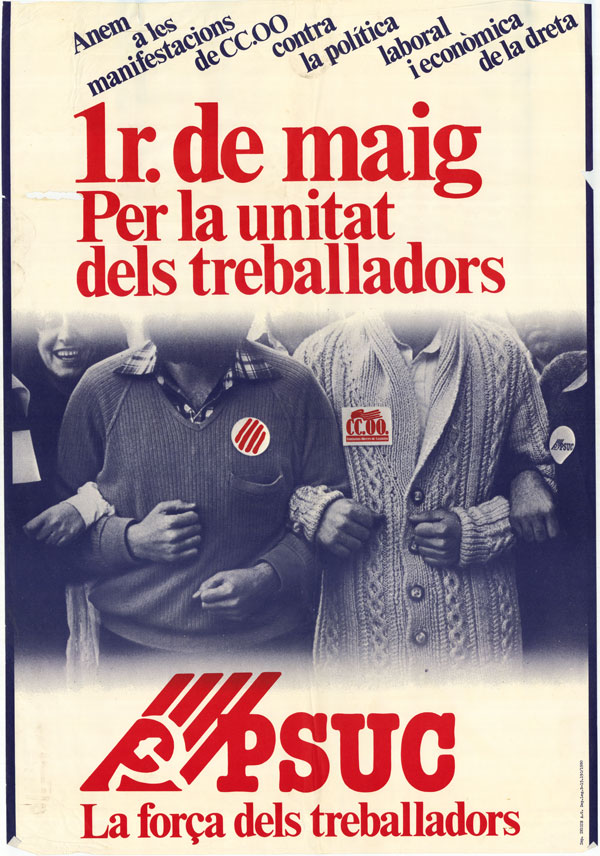 1r. de maig per la unitat dels treballadors