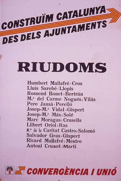 Construïm Catalunya des dels ajuntaments : Riudoms