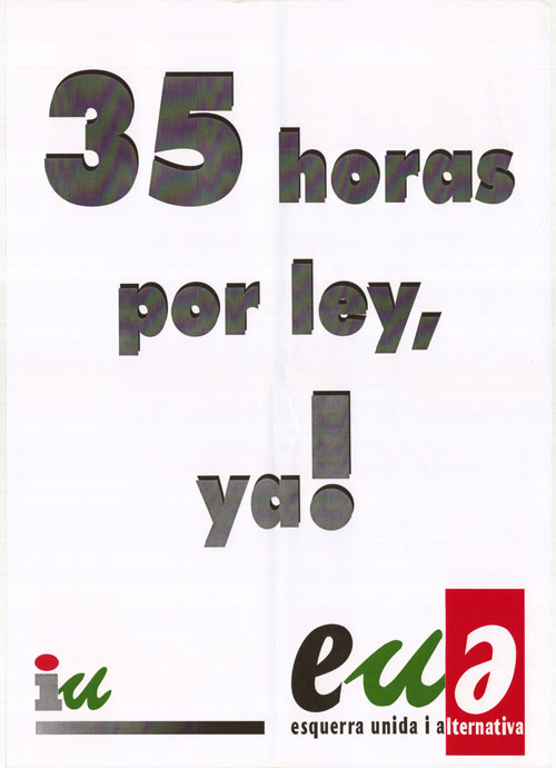 35 horas por ley, ya!