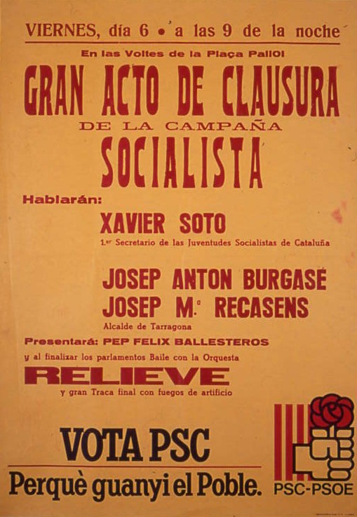 Gran acto de clausura de la campaña socialista
