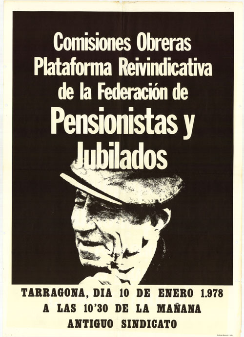 Comisiones Obreras plataforma reivindicativa de la Federación de pensionistas y jubilados