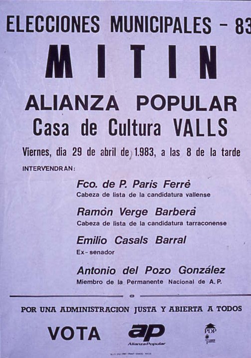 Mítin Casa de Cultura de Valls
