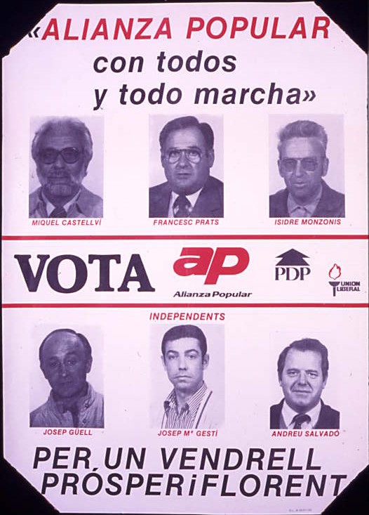 Alianza Popular con todos y todo marcha : Per un Vendrell pròsper i florent