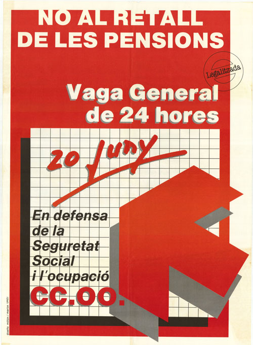 No al retall de les pensions : vaga general de 24 hores 20 juny