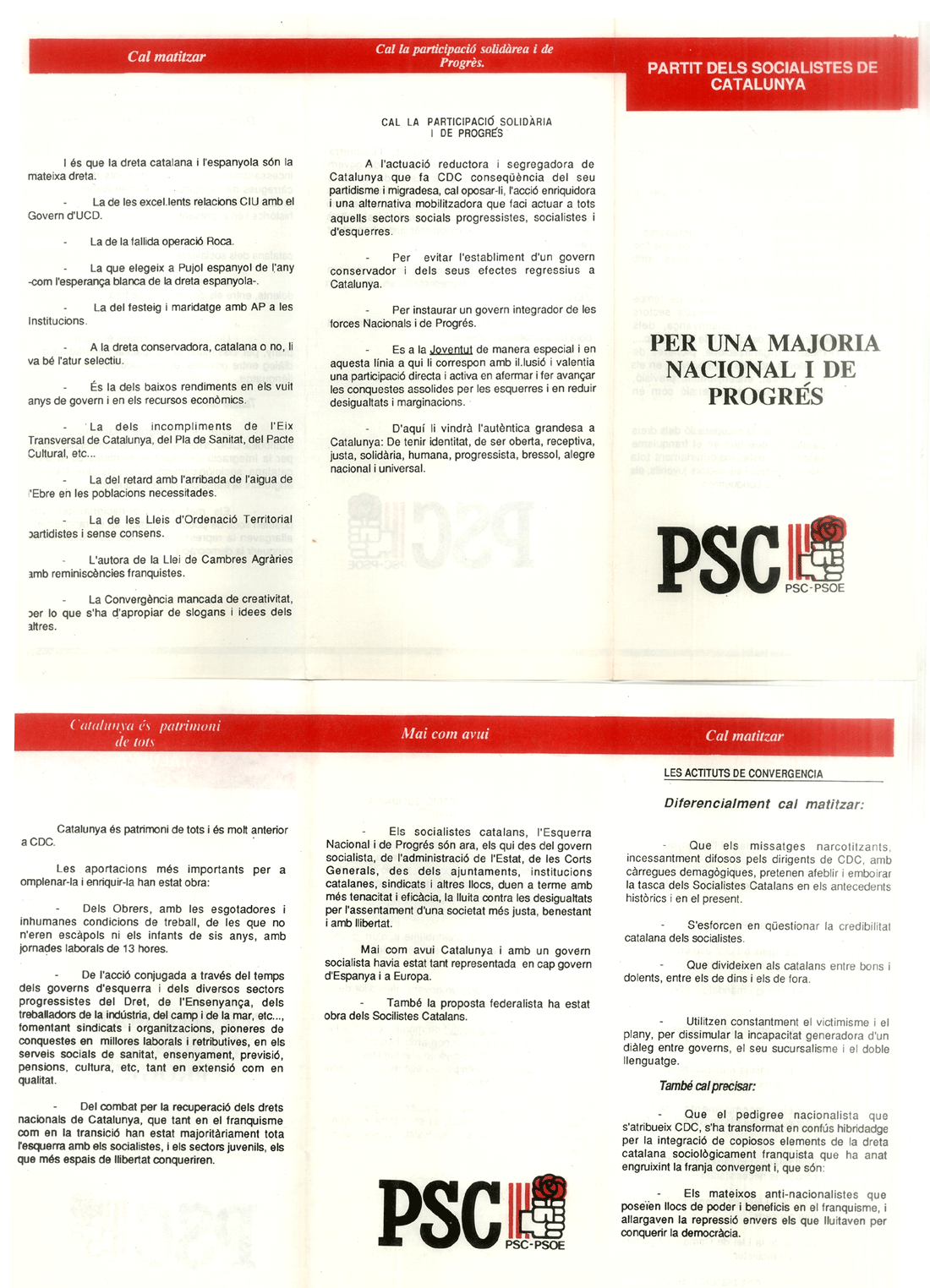 Per una majoria nacional i de progrés