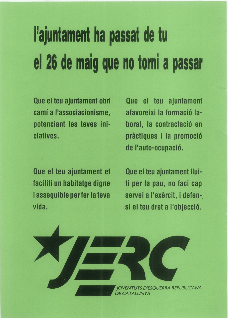 l'ajuntament ha passat de tu el 26 de maig que no torni a passar