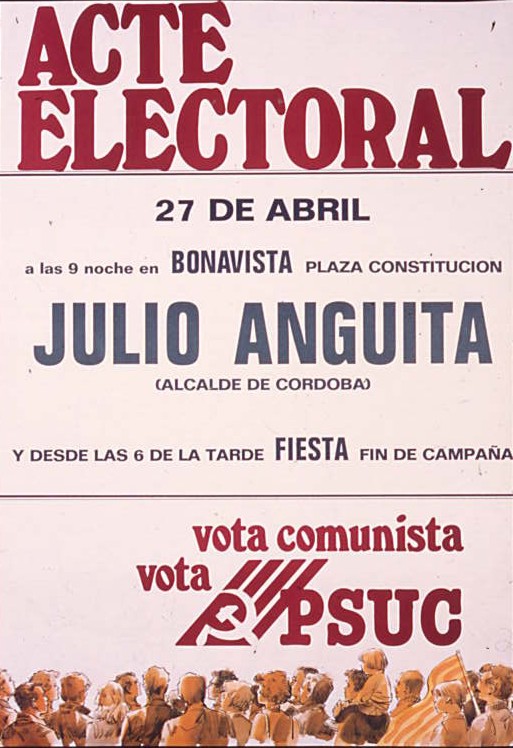 Acte electoral: 27 de abril en Bonavista : Julio Anguita