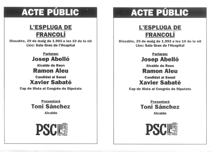 Acte públic : L'Espluga de Francolí