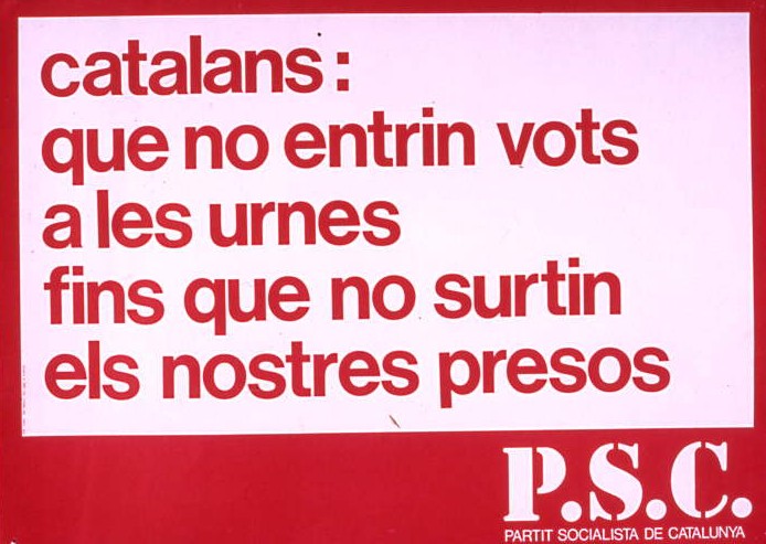 Catalans: que no entrin vots a les urnes : Fins que no surtin els nostres presos