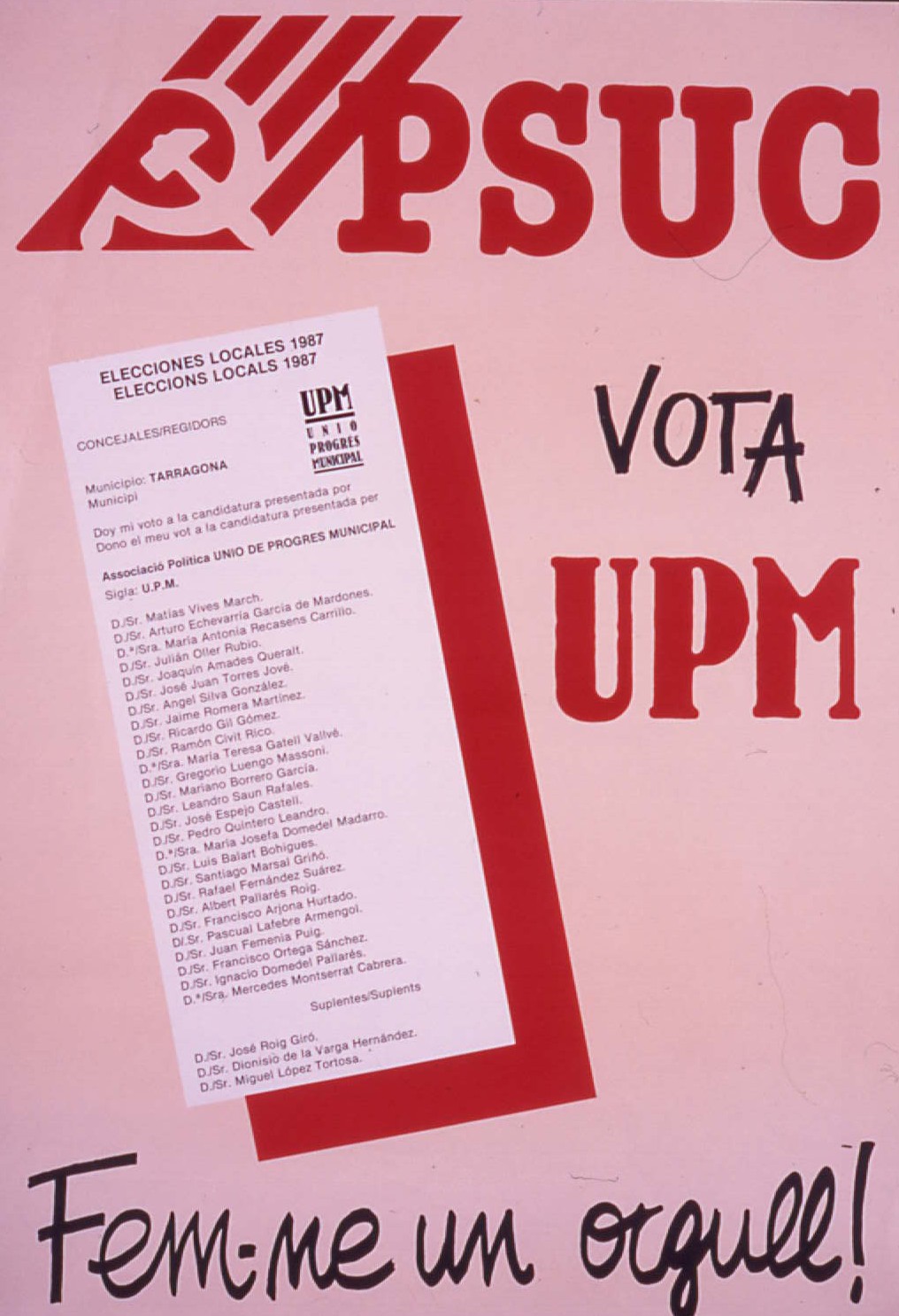 Vota UPM : Fem-ne un orgull!