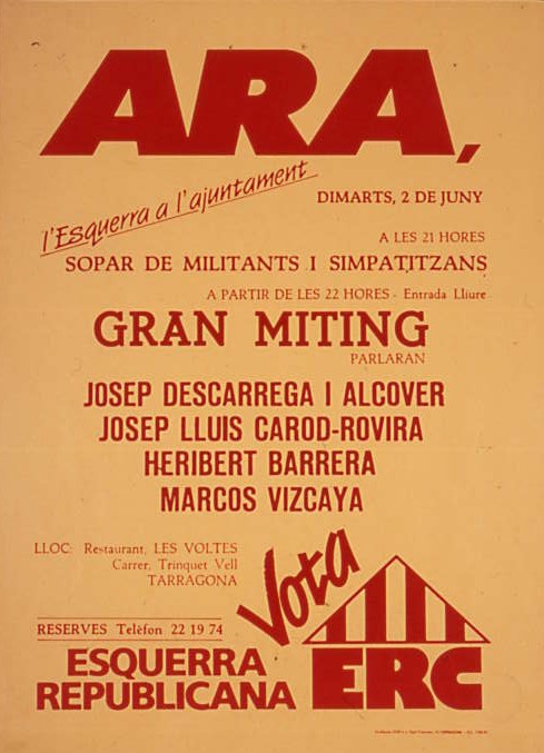 Ara, l'Esquerra a l'Ajuntament : Gran Miting